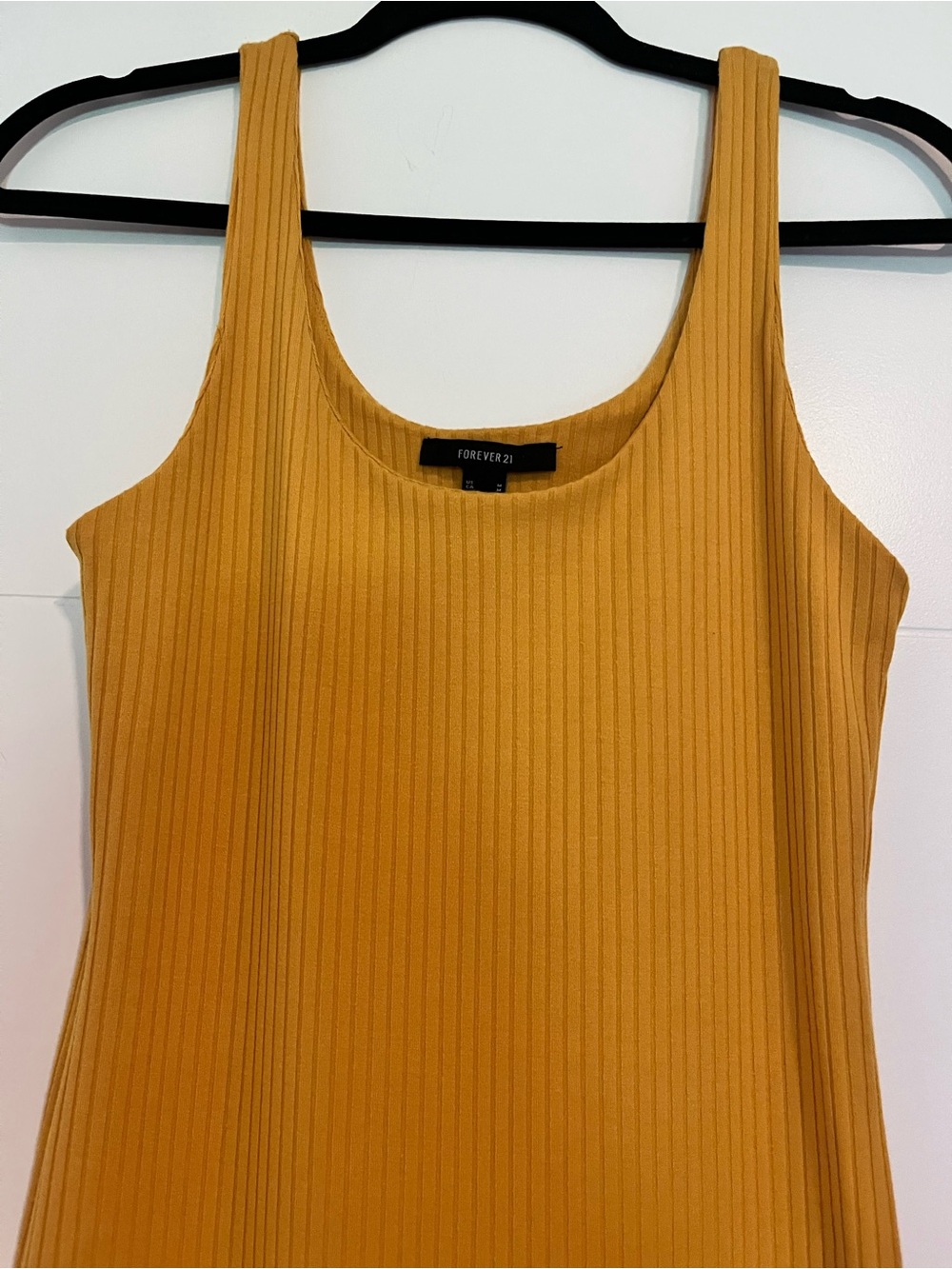 Forever 21 Ribbed Mustard Tank Top